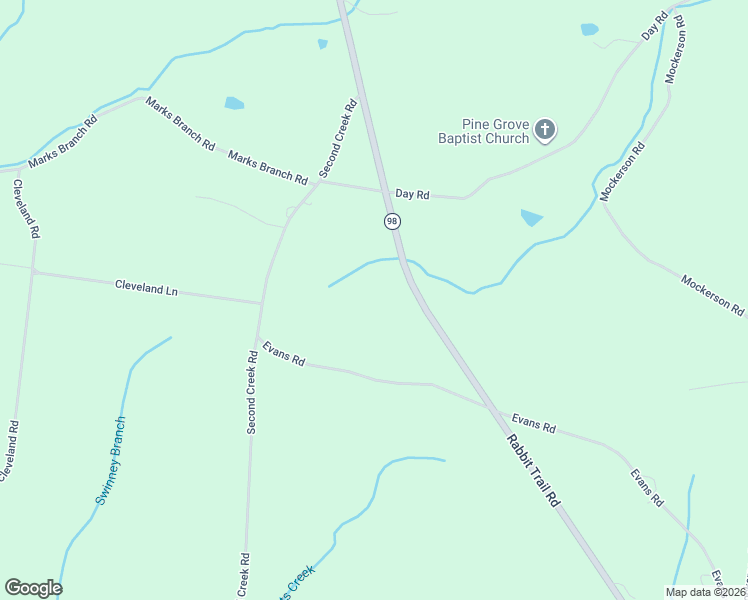 map of restaurants, bars, coffee shops, grocery stores, and more near 725 Rabbit Trail Road in Five Points