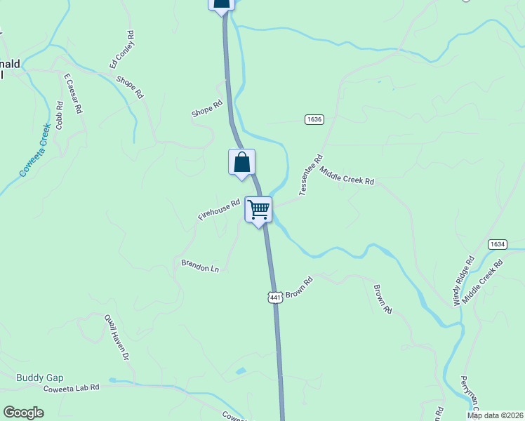 map of restaurants, bars, coffee shops, grocery stores, and more near 1487-1497 Georgia Rd in Franklin