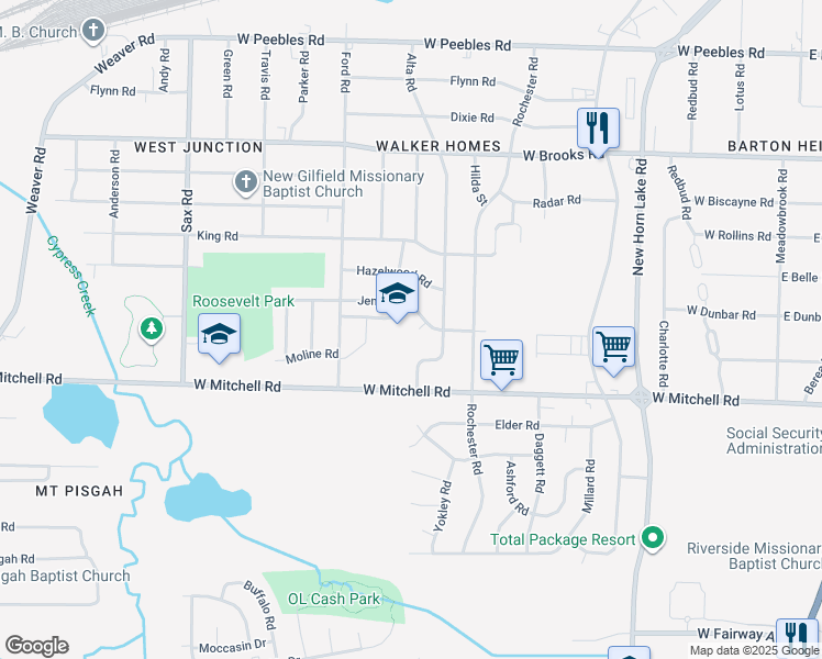 map of restaurants, bars, coffee shops, grocery stores, and more near 413 Jenson Road in Memphis