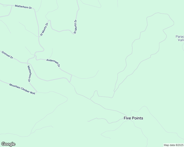 map of restaurants, bars, coffee shops, grocery stores, and more near Andermatt Drive in Tehachapi