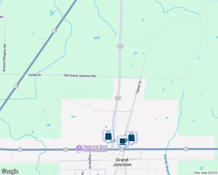 map of restaurants, bars, coffee shops, grocery stores, and more near 597 Tennessee 368 in Grand Junction