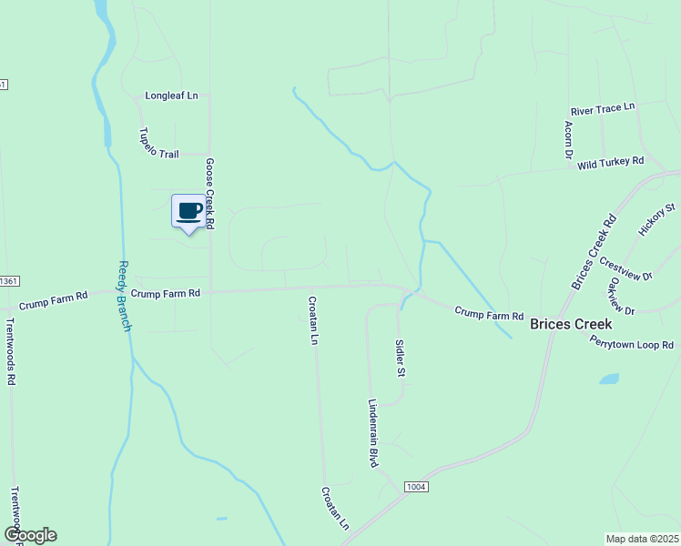 map of restaurants, bars, coffee shops, grocery stores, and more near 103 Winchester Lane in New Bern