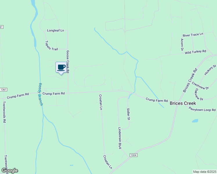 map of restaurants, bars, coffee shops, grocery stores, and more near 103 Winchester Lane in New Bern