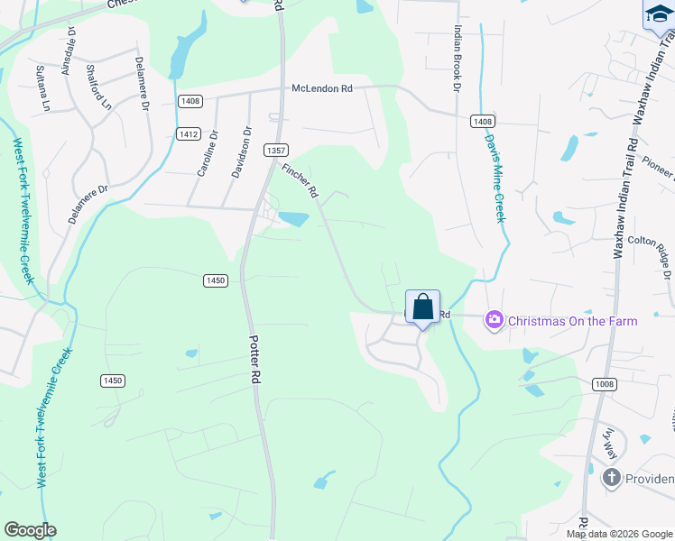 map of restaurants, bars, coffee shops, grocery stores, and more near 3690 Fincher Road in Matthews
