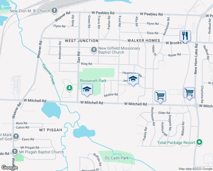 map of restaurants, bars, coffee shops, grocery stores, and more near 3322 Fostoria Road in Memphis