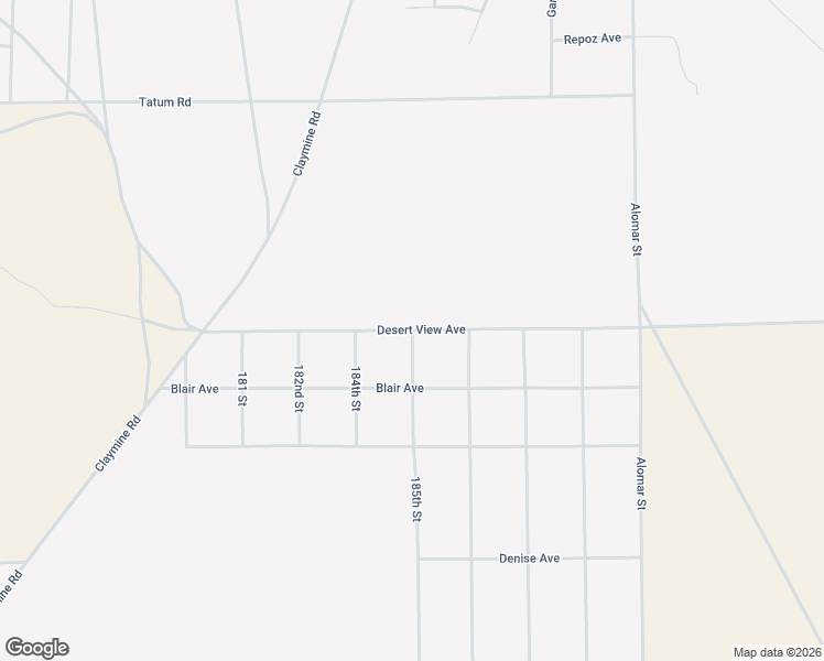 map of restaurants, bars, coffee shops, grocery stores, and more near Desert View Avenue in North Edwards
