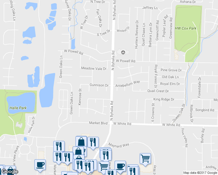 map of restaurants, bars, coffee shops, grocery stores, and more near 680 Glen Allan Cove in Collierville