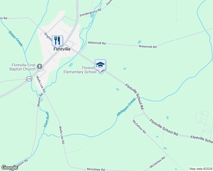 map of restaurants, bars, coffee shops, grocery stores, and more near in Flintville