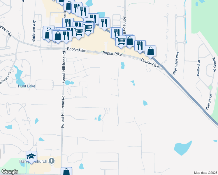 map of restaurants, bars, coffee shops, grocery stores, and more near 9300 Hollow Creek Cove in Germantown