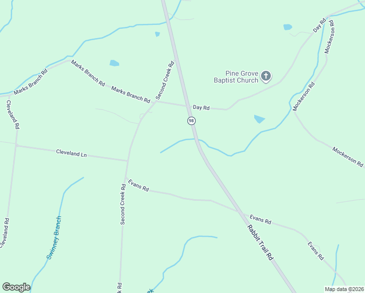 map of restaurants, bars, coffee shops, grocery stores, and more near 725 Rabbit Trail Road in Five Points