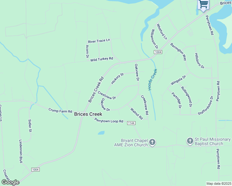 map of restaurants, bars, coffee shops, grocery stores, and more near 2318 Crestview Drive in New Bern