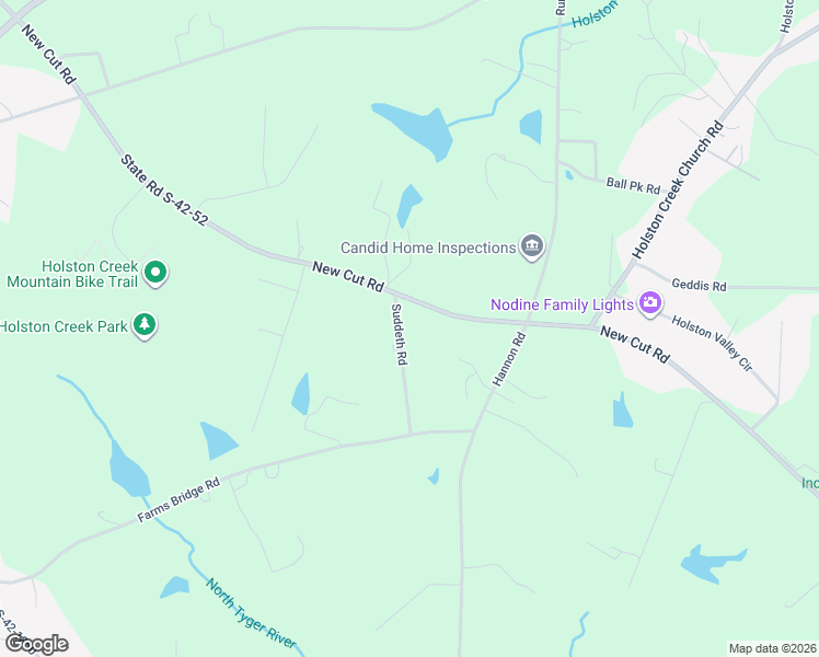 map of restaurants, bars, coffee shops, grocery stores, and more near 151 Suddeth Road in Inman