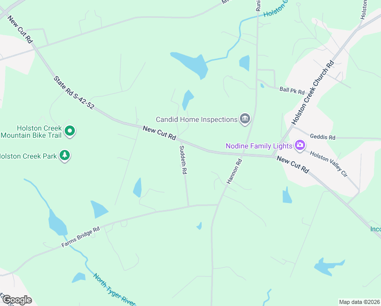 map of restaurants, bars, coffee shops, grocery stores, and more near 151 Suddeth Road in Inman