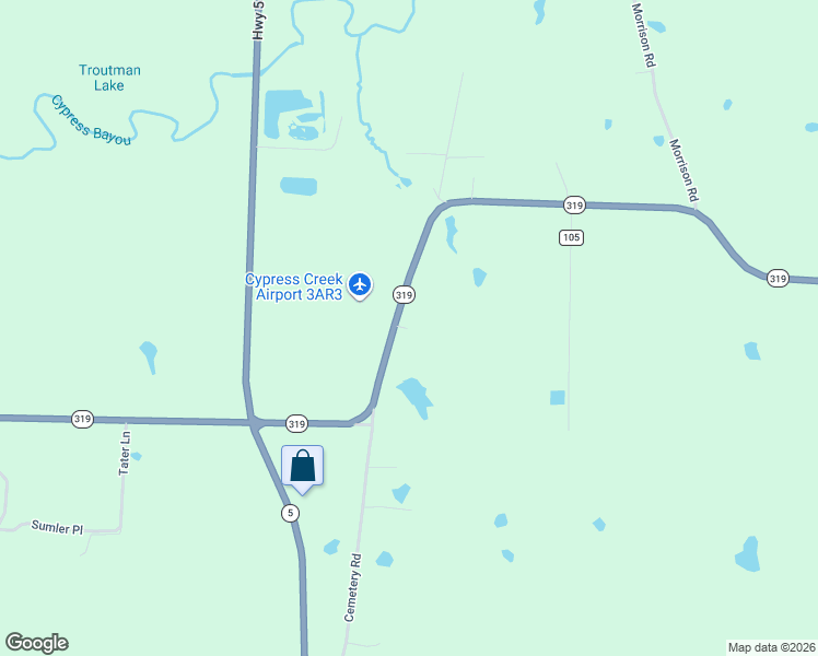 map of restaurants, bars, coffee shops, grocery stores, and more near 8491 Arkansas 319 in Austin