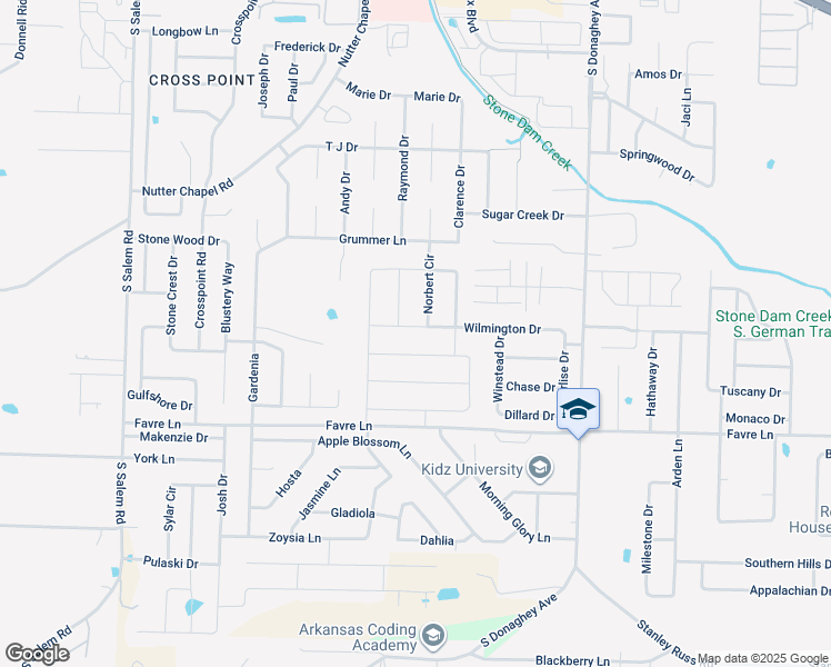 map of restaurants, bars, coffee shops, grocery stores, and more near 2415 Wilmington Drive in Conway