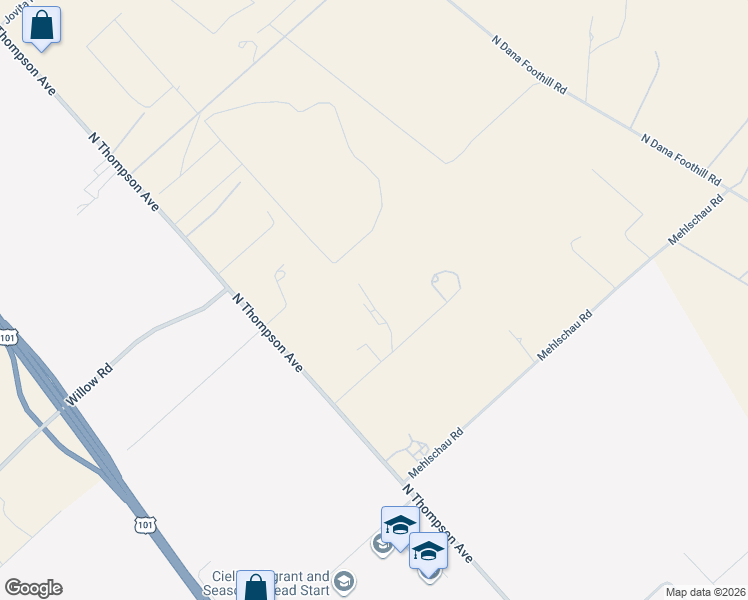 map of restaurants, bars, coffee shops, grocery stores, and more near 230 Hans Place in Nipomo