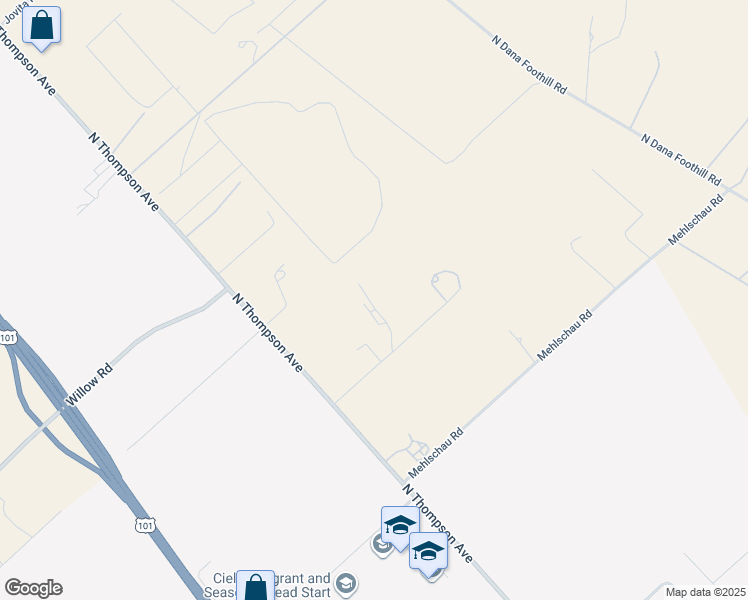 map of restaurants, bars, coffee shops, grocery stores, and more near 230 Hans Place in Nipomo