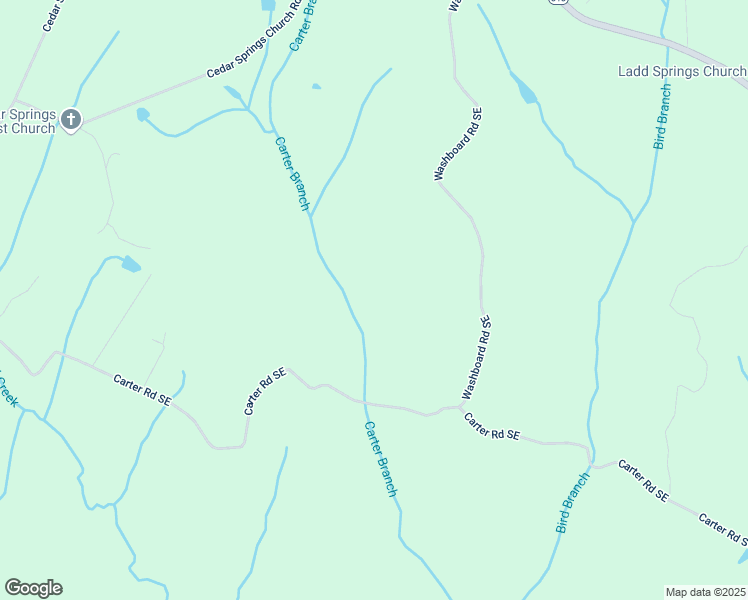 map of restaurants, bars, coffee shops, grocery stores, and more near 801 Carter Road Southeast in Cleveland