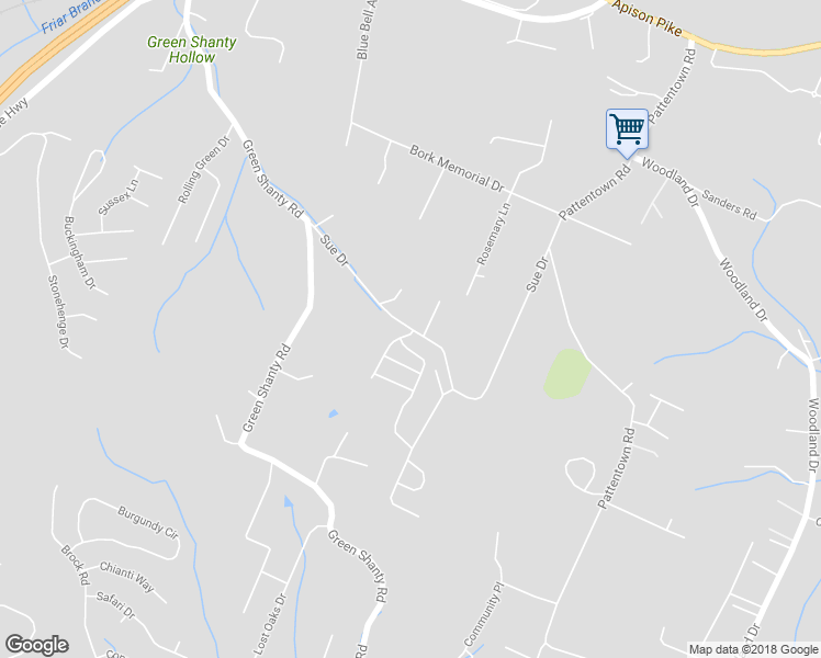 map of restaurants, bars, coffee shops, grocery stores, and more near 8080 Sue Drive in Ooltewah