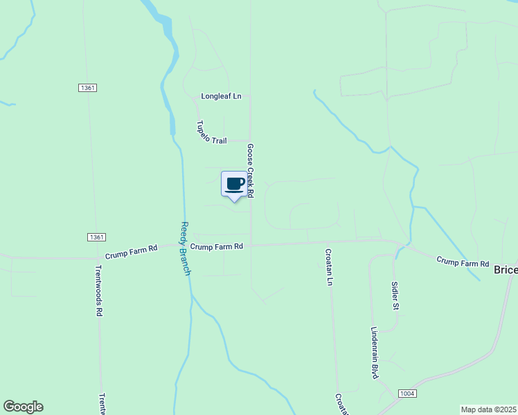 map of restaurants, bars, coffee shops, grocery stores, and more near 572 Deer Run Road in New Bern