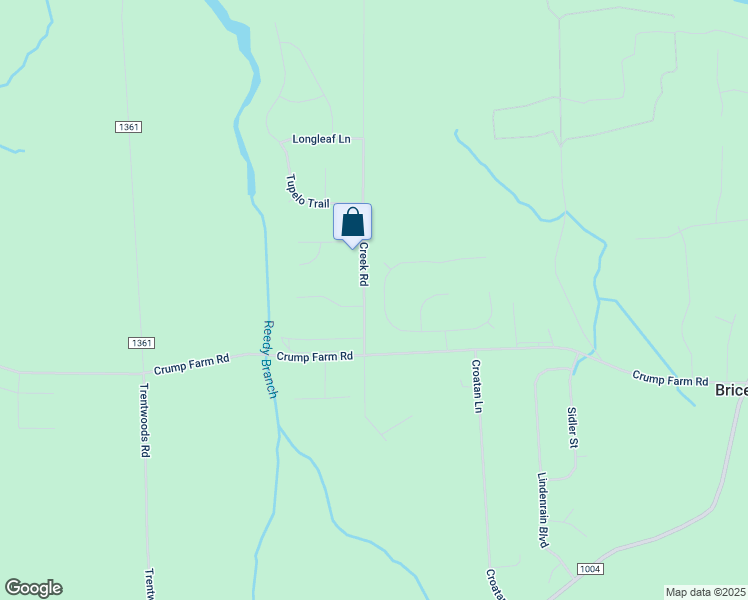map of restaurants, bars, coffee shops, grocery stores, and more near 572 Deer Run Road in New Bern