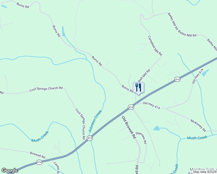 map of restaurants, bars, coffee shops, grocery stores, and more near 44 Burns Road in Travelers Rest