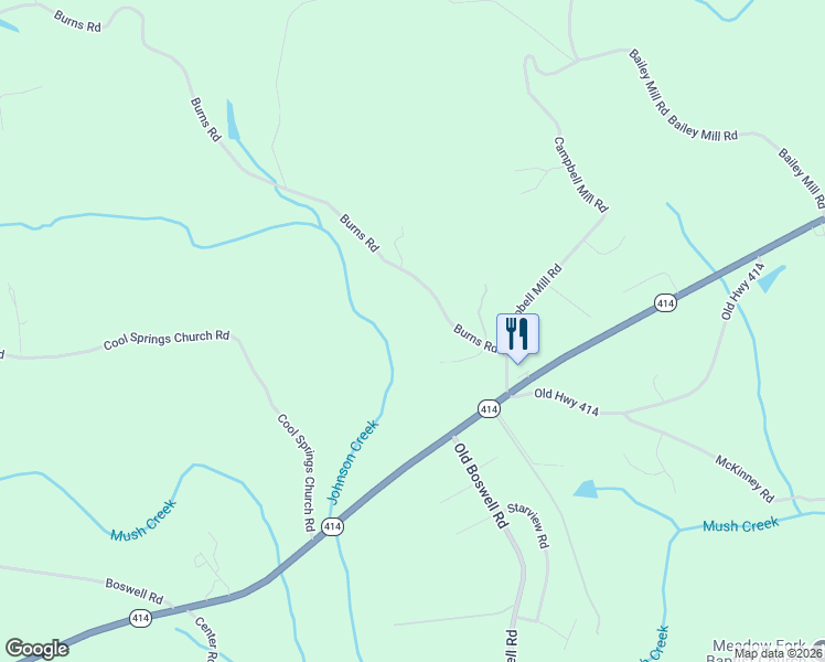 map of restaurants, bars, coffee shops, grocery stores, and more near 44 Burns Road in Travelers Rest