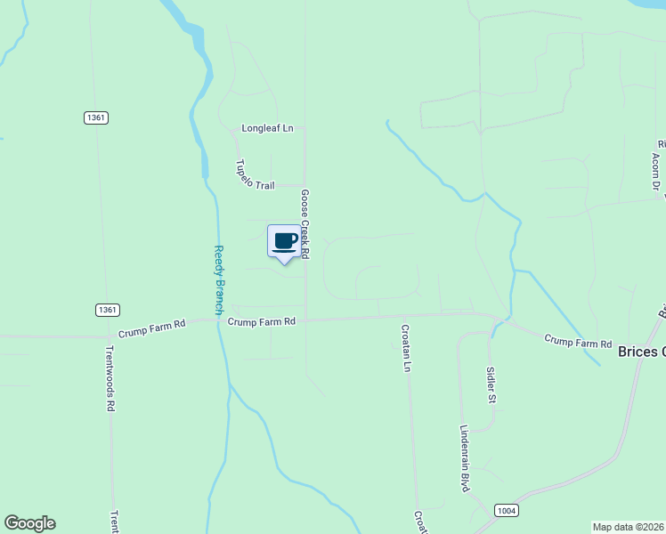 map of restaurants, bars, coffee shops, grocery stores, and more near 569 Deer Run Road in New Bern