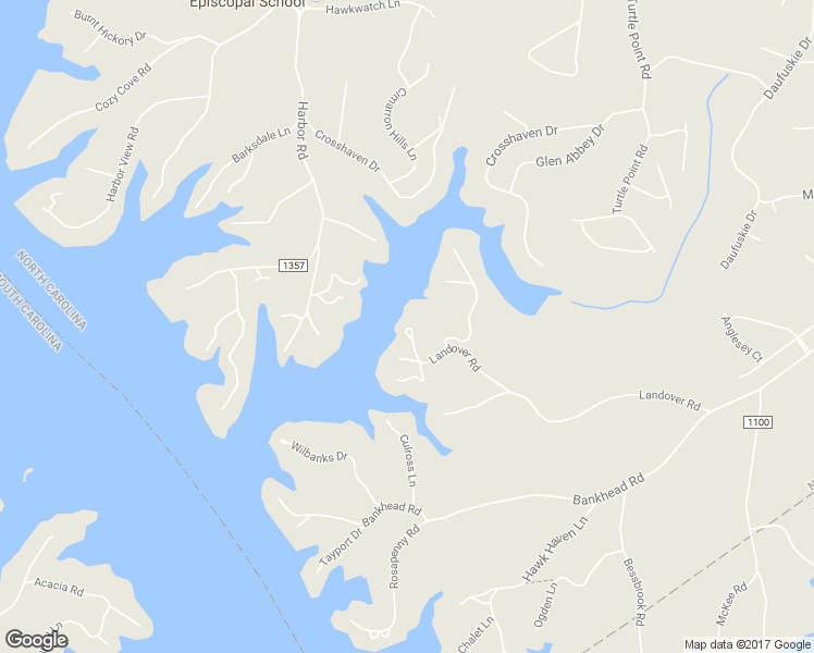 map of restaurants, bars, coffee shops, grocery stores, and more near 16930 Landover Road in Charlotte
