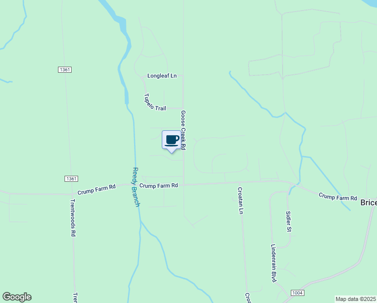 map of restaurants, bars, coffee shops, grocery stores, and more near 574 Deer Run Road in New Bern