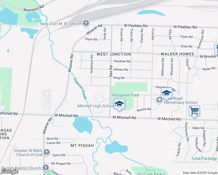 map of restaurants, bars, coffee shops, grocery stores, and more near 691 Hazelwood Road in Memphis