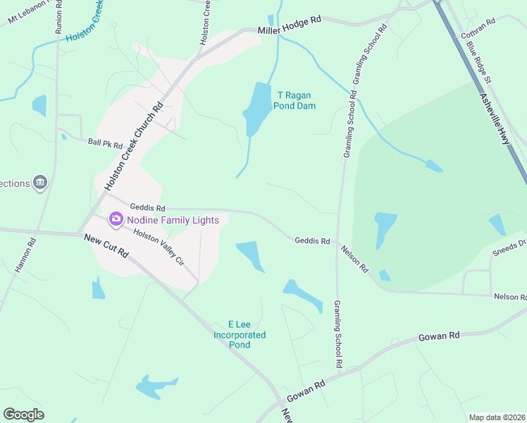map of restaurants, bars, coffee shops, grocery stores, and more near 240 Geddis Road in Inman