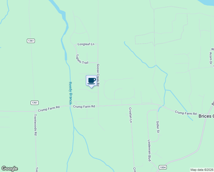 map of restaurants, bars, coffee shops, grocery stores, and more near 569 Deer Run Road in New Bern