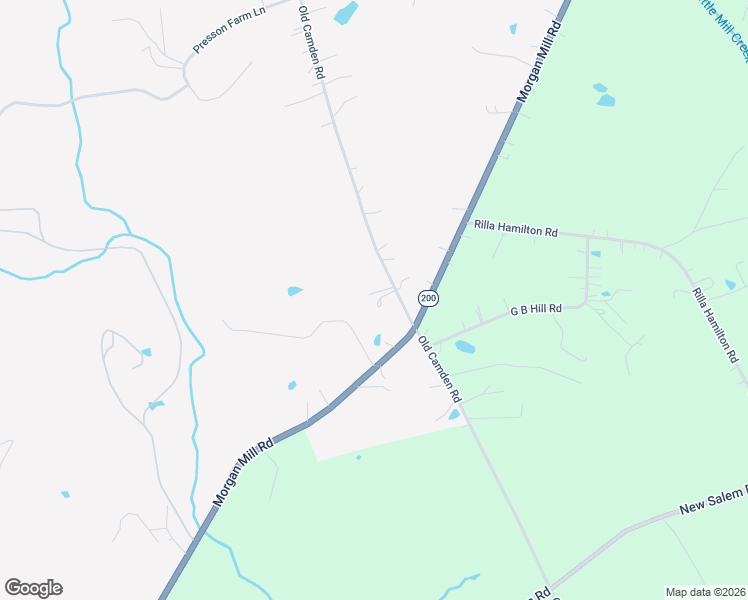 map of restaurants, bars, coffee shops, grocery stores, and more near 3211 Old Camden Road in Monroe