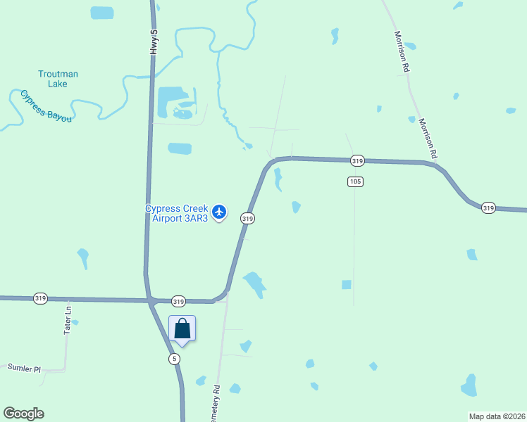 map of restaurants, bars, coffee shops, grocery stores, and more near 8491 Arkansas 319 in Austin