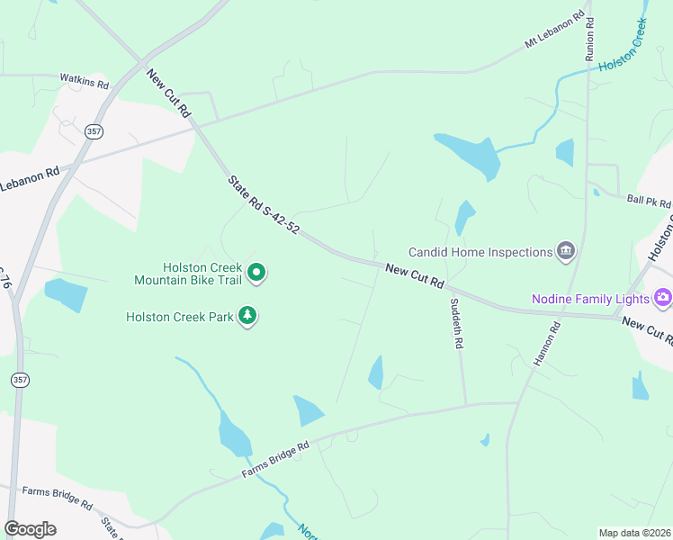 map of restaurants, bars, coffee shops, grocery stores, and more near 7520 New Cut Road in Inman