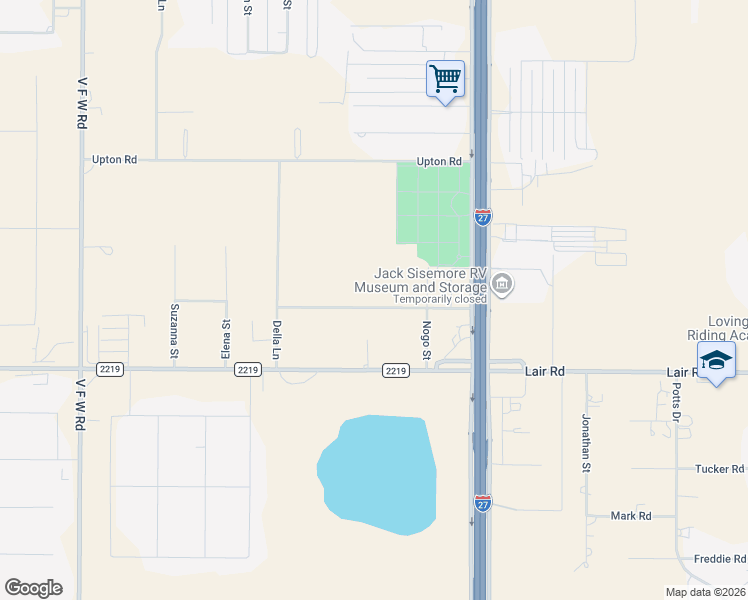map of restaurants, bars, coffee shops, grocery stores, and more near 7680 Back Acres Road in Amarillo