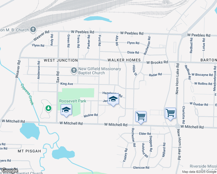 map of restaurants, bars, coffee shops, grocery stores, and more near 457 King Avenue in Memphis