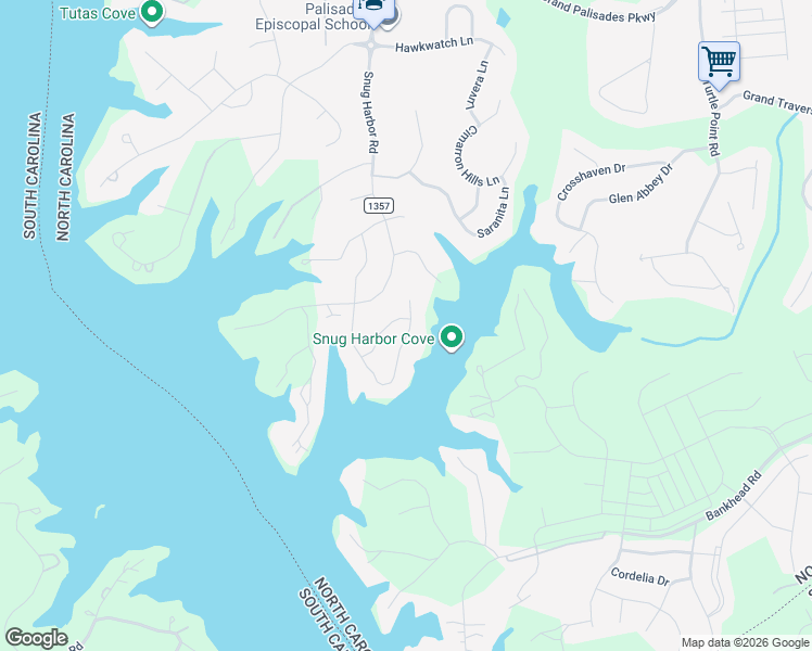 map of restaurants, bars, coffee shops, grocery stores, and more near 17801 New Mark Avenue in Charlotte