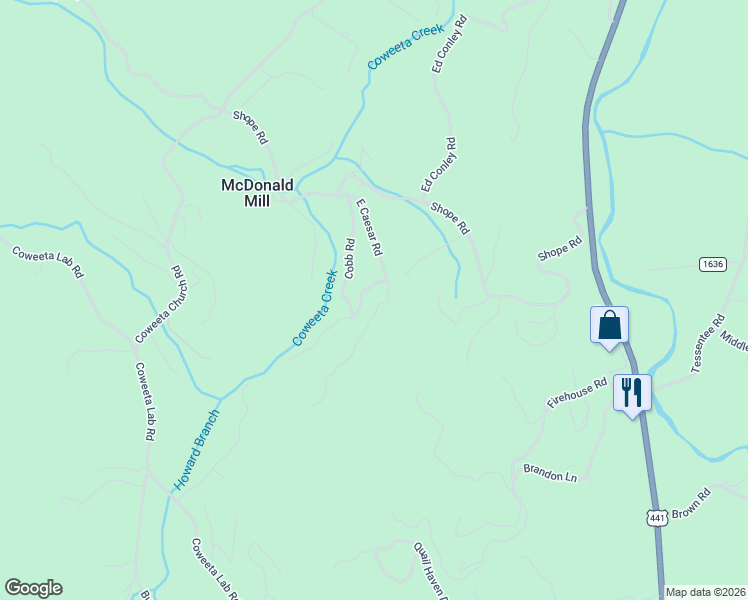 map of restaurants, bars, coffee shops, grocery stores, and more near 400-416 E Caesar Rd in Macon