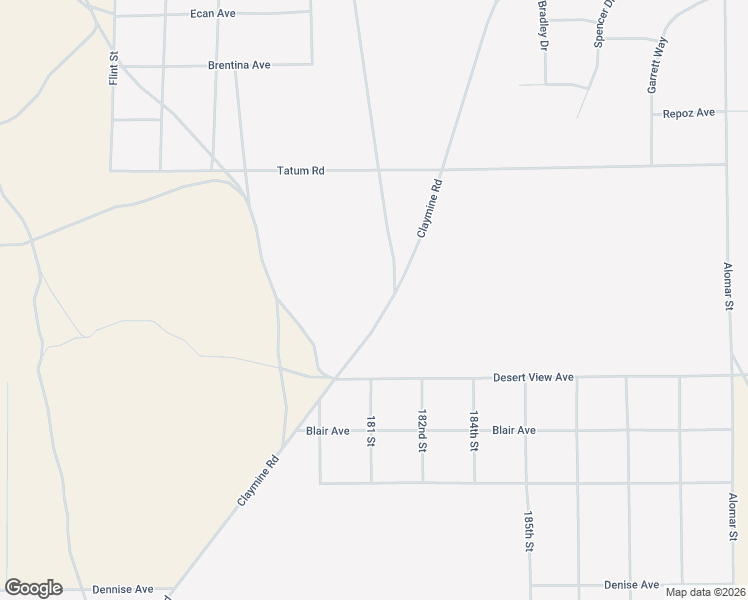 map of restaurants, bars, coffee shops, grocery stores, and more near 17136 Claymine Road in North Edwards