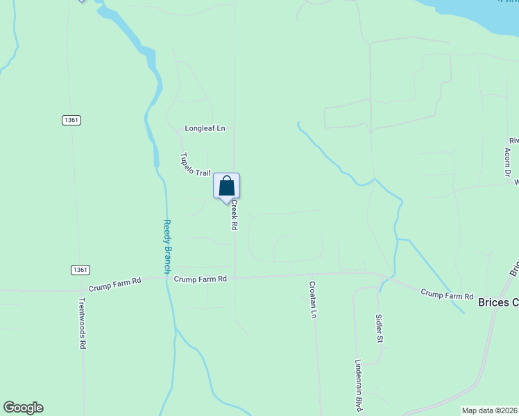 map of restaurants, bars, coffee shops, grocery stores, and more near 582 Deer Run Road in New Bern