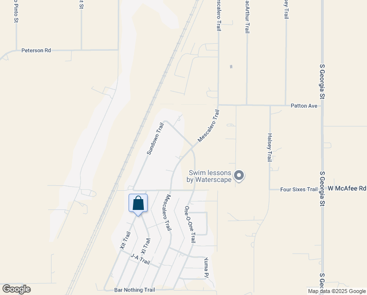 map of restaurants, bars, coffee shops, grocery stores, and more near 14250 Sundown Trail in Amarillo