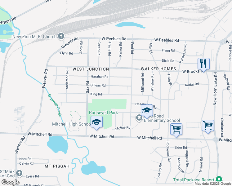 map of restaurants, bars, coffee shops, grocery stores, and more near 562 King Road in Memphis