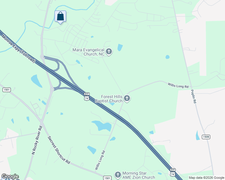 map of restaurants, bars, coffee shops, grocery stores, and more near 3705 Winchester Road in Monroe