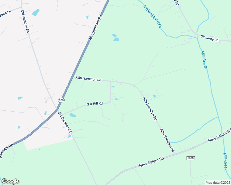 map of restaurants, bars, coffee shops, grocery stores, and more near 2106 G B Hill Road in Monroe
