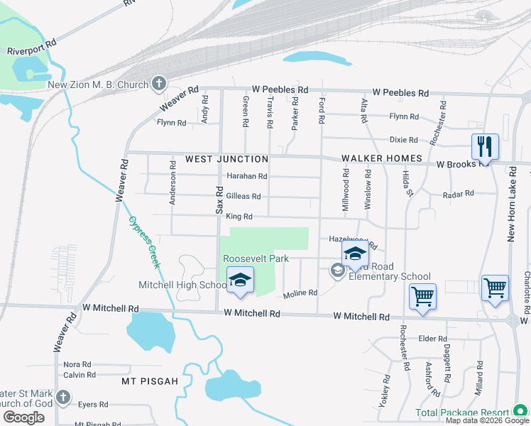 map of restaurants, bars, coffee shops, grocery stores, and more near 600 King Avenue in Memphis