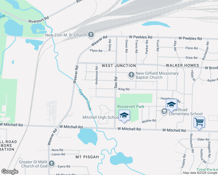 map of restaurants, bars, coffee shops, grocery stores, and more near 732 King Avenue in Memphis
