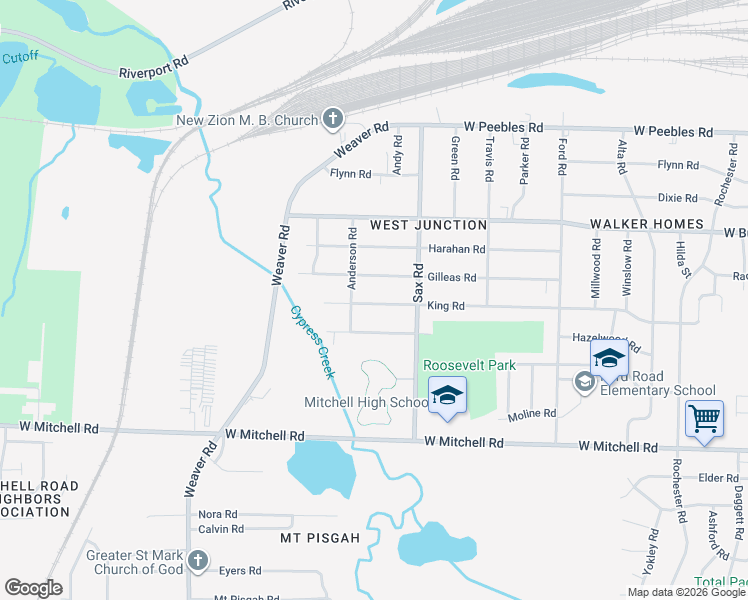 map of restaurants, bars, coffee shops, grocery stores, and more near 732 King Avenue in Memphis