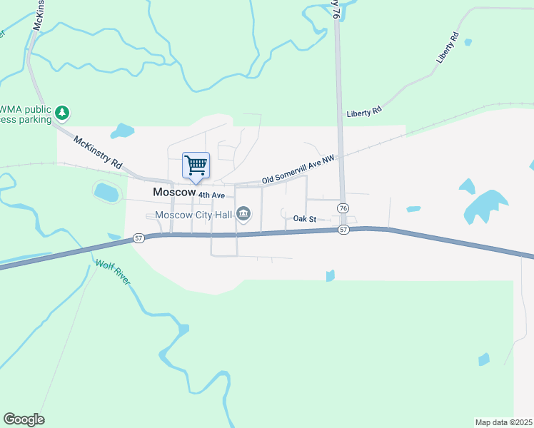 map of restaurants, bars, coffee shops, grocery stores, and more near 60 Crossett Street Northwest in Moscow